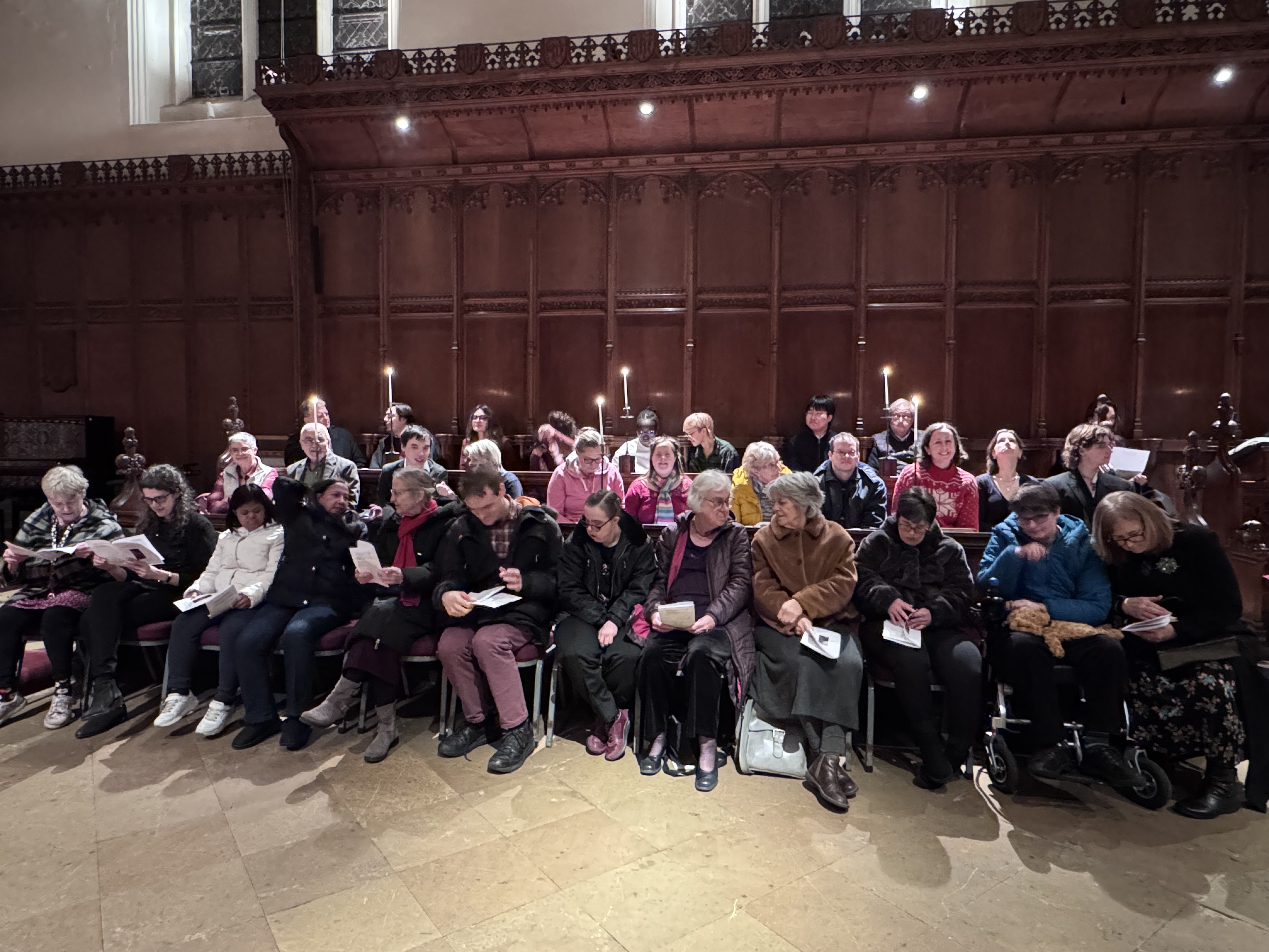 Members of Lyn's House in Queens' College Chapel